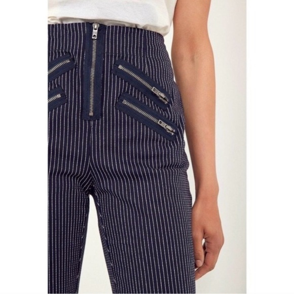 Silent + Noise Zip Navy Stripe Pants - Picture 3 of 9
